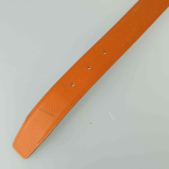 Hermes Belt Lucky Metal Orange Epson Constance Reversible Silver main image 9